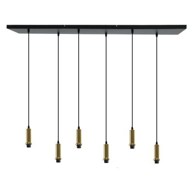 Aluminium Pendelleuchte ohne Schirm Gold, Rika