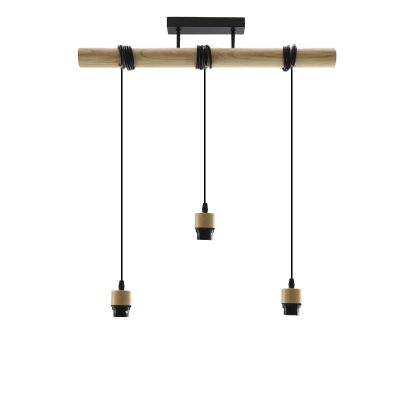 Holz Pendelleuchte ohne Schirm, Rika