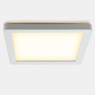 Kunststoff Badezimmer Deckenleuchte Weiß, Shivani, 15W, 3000K LED, IP44