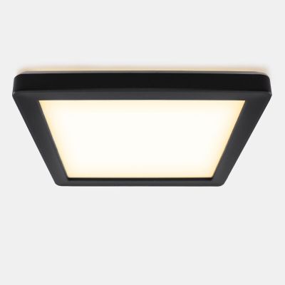 Kunststoff Badezimmer Deckenleuchte Schwarz, Shivani, 15W, 3000K LED, IP44