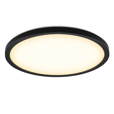 Kunststoff Deckenlampe Schwarz, Shona, 18W, 3000K LED, 3-stufig dimmbar