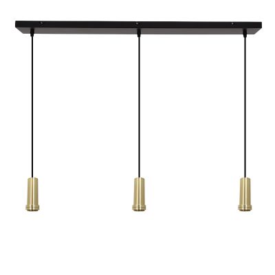 Aluminium Pendelleuchte ohne Schirm Gold, Rika