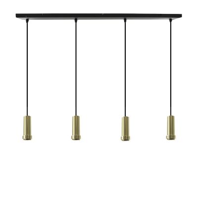 Aluminium Pendelleuchte ohne Schirm Gold, Rika