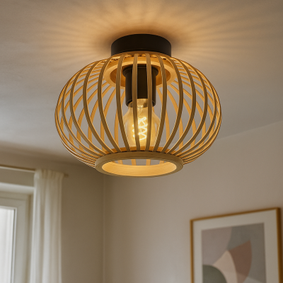 Bambus Deckenlampe Braun, Lieve