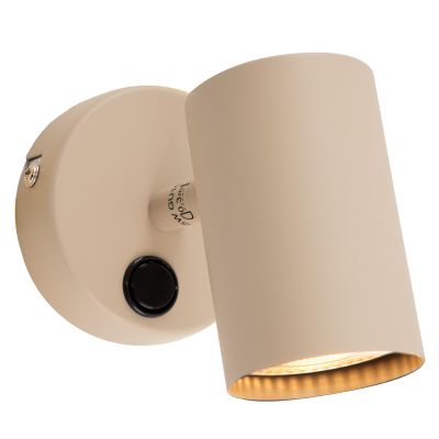 Moderne Wandstrahler Beige, Elena, mit Schalter