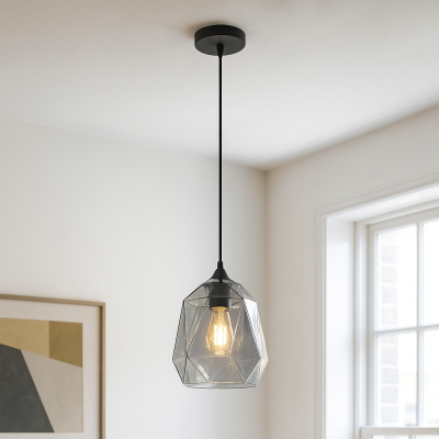 Retro Pendelleuchte Transparent, Jian