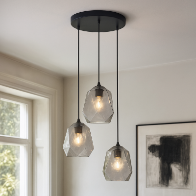Retro Pendelleuchte Transparent, Jian