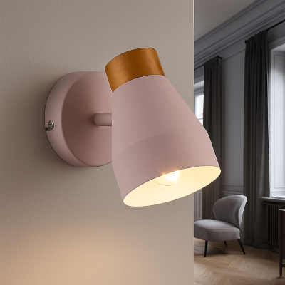 Landhaus Wandleuchte Rosa, Freddie, mit Schalter