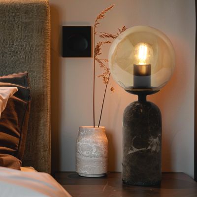 Marmor Tischleuchte Bernstein, Alan, mit Schalter