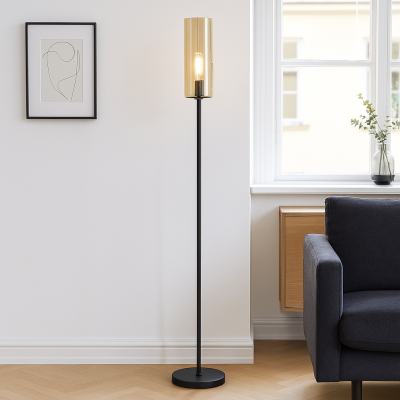 Moderne Stehlampe Bernstein, Gaya, mit Schalter