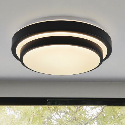 Moderne Badezimmer Deckenleuchte Schwarz, Jaro, 12W, 3000K LED, IP44