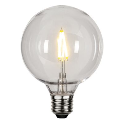 Kunststoff Lampe G95 E27 für außen, 2700K, transparent