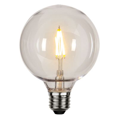 Kunststoff Lampe G95 E27 für außen, 2200K, transparent