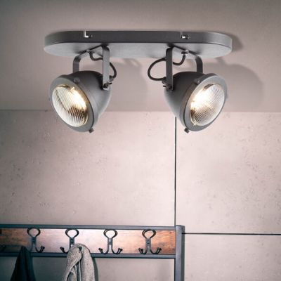 Industrielle Deckenstrahler Schwarz, Liza