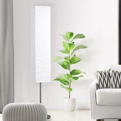 Papier Stehlampe Weiß, Octavio, mit Schalter