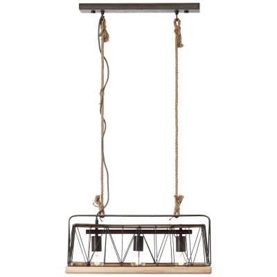 Holz Pendelleuchte Silber, Iris