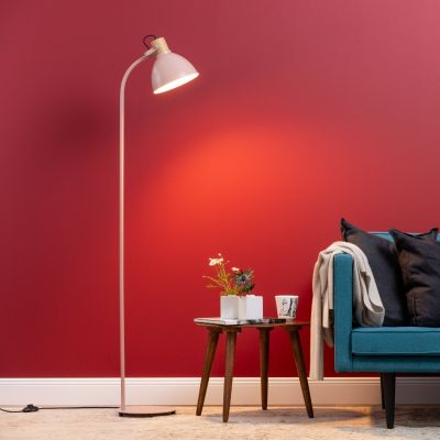 Landhaus Stehlampe Rosa, Thalina, mit Schalter