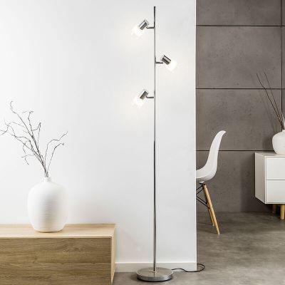 Metall Stehlampe Chrom, Blake, mit Schalter