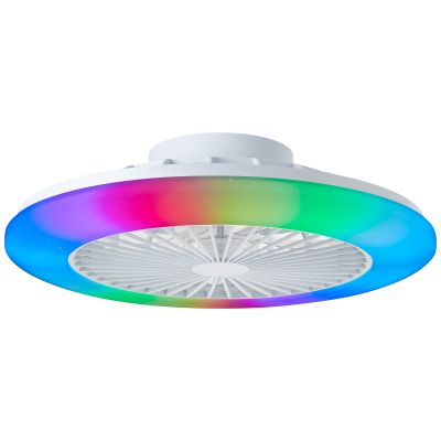 Moderne Deckenventilator Weiß, Sofieke, 40W, RGBW LED, mit Fernbedienung