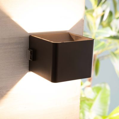 Moderne aufladbare Wandleuchte Schwarz, Puck, 4W, 3000K LED, IP44