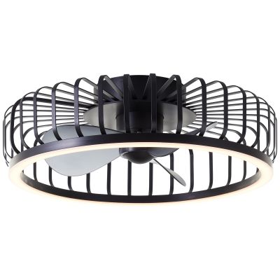 Moderne Deckenventilator Schwarz, Tolga, 36W, 2700K-4000K-6500K LED, mit Fernbedienung