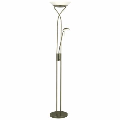 Moderne Leselampe Stehlampe Messing, Joann, 18W, 3000K LED, mit Schalter