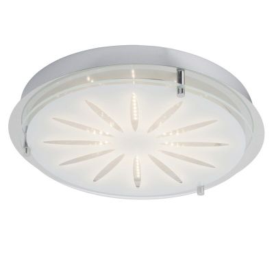 Glas Wandleuchte Chrom, Danae, 15W, 3000K LED