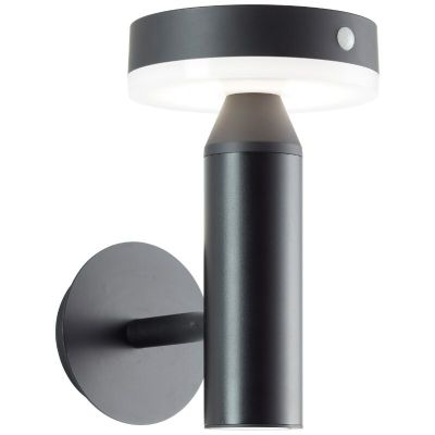 Metall Solar Außen Wandleuchte Schwarz, Kubilay, 3W, 4000K LED, IP44
