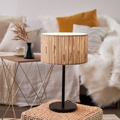 Landhaus Tischleuchte Beige, Wenda, mit Schalter
