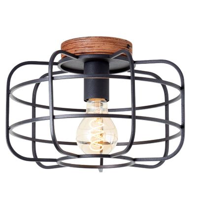 Holz Deckenleuchte Schwarz, Taede