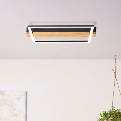 Holz Deckenlampe Schwarz, Fannie, 24W, 3000K LED