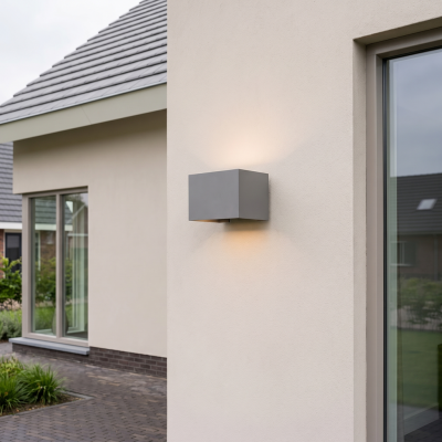 Anthrazit Up down Wandleuchte Aluminium, Dion, 7W, 3000K LED, IP54