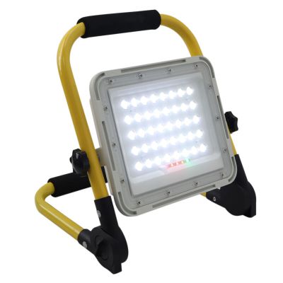 Gelbe Wiederaufladbare Arbeitsscheinwerfer Aluminium, Hilmi, 60W, 6500K LED, IP44, mit Schalter