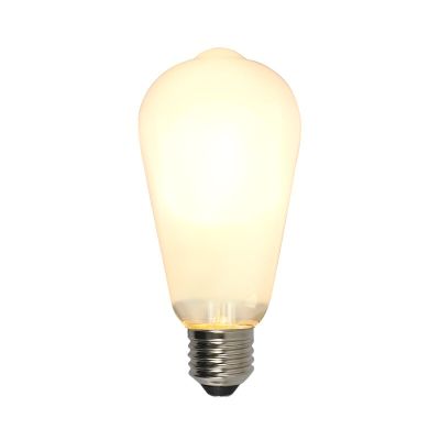 Dimmbare E27 Edison LED Lampe, ST58, 5W, Weiß Glas, 2700k