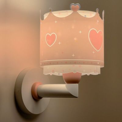 Pink Kinder Wandleuchte Kunststoff, Queen