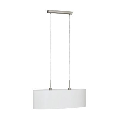 Weiße moderne Pendelleuchte Stoff, Abano