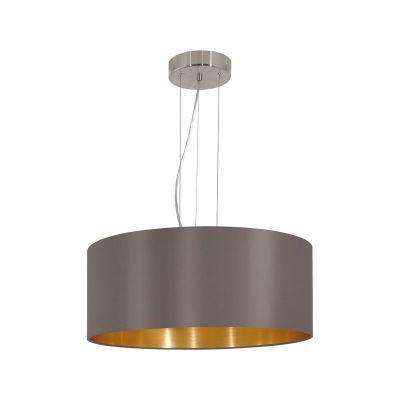 Braune moderne Pendelleuchte Stoff, Terme