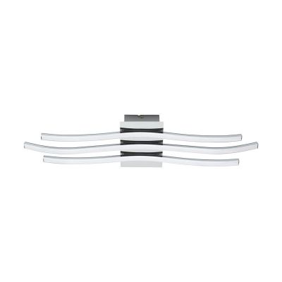 Chrom moderne Deckenleuchte Kunststoff, Therese, 26W, 3000K LED