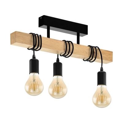 Holz Deckenlampe Braun, Anton