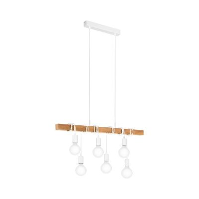 Holz Pendelleuchte Weiß, Anton