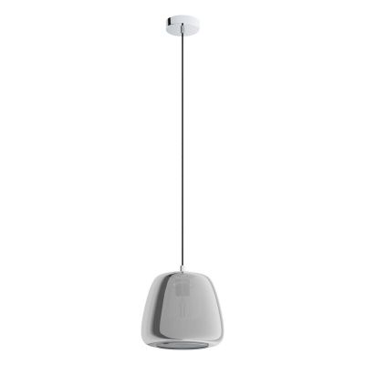 Chrom Pendelleuchte Rauchglas, Gauke
