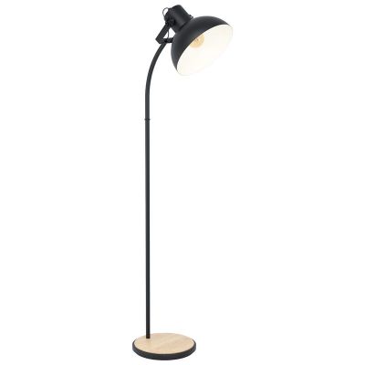 Holz Stehlampe Braun, Elmira, mit Schalter