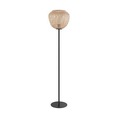 Holz Stehlampe Schwarz, Nicole, mit Schalter