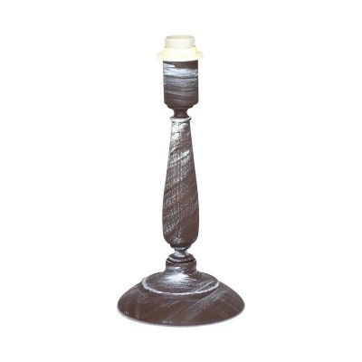 Braune landhaus Tischlampe ohne Schirm Metall, Noah, mit Schalter