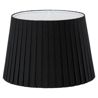 Schwarze Lampenschirm Noah, Stoff, klassisch