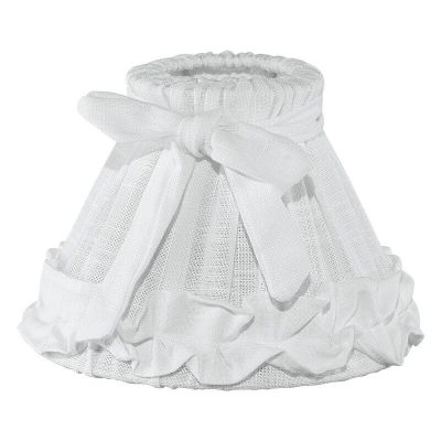 Weiße Lampenschirm Noah, Stoff, klassisch