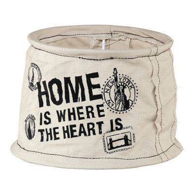 Graue Lampenschirm Noah, Stoff, ländlich