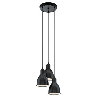 Schwarze industrielle Pendelleuchte Metall, Lavinio