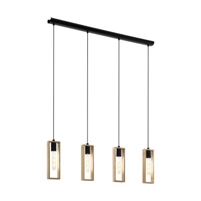 Holz Pendelleuchte Braun, Elroy