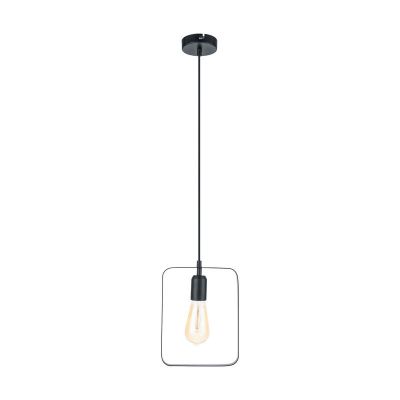 Schwarze retro Pendelleuchte Metall, Aida